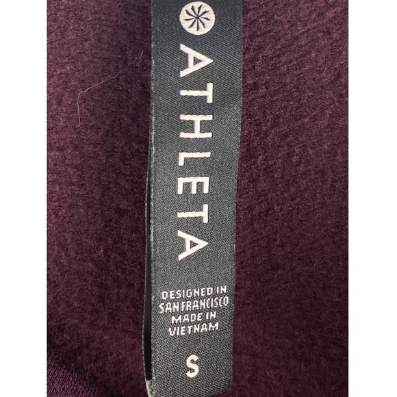 Athleta Purana Wrap Sweatshirt Hoodie Oversized Slouchy, Spiced Cabernet - S - Picture 9 of 10